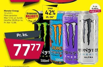 Fleggaard Monster energy tilbud