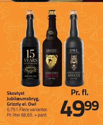 Skovlyst jubilæumsbryg, grizzly el. owl