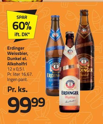Fleggaard Erdinger weissbier, dunkel el. alkoholfri tilbud