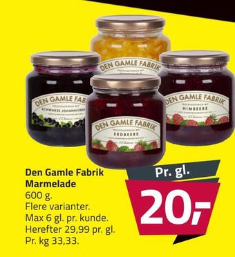 Fleggaard Den gamle fabrik marmelade tilbud