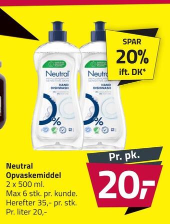Fleggaard Neutral opvaskemiddel tilbud