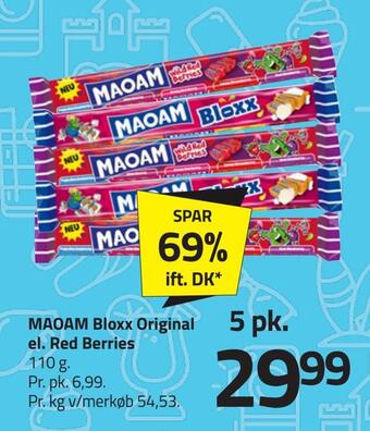 Fleggaard Maoam bloxx original el. red berries tilbud