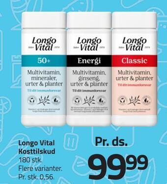 Fleggaard Longo vital kosttilskud tilbud