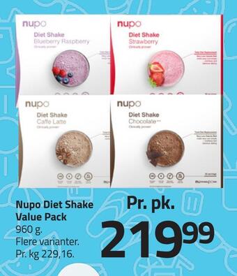 Fleggaard Nupo diet shake value pack tilbud