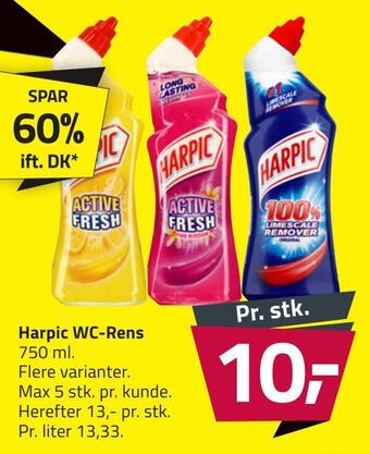 Fleggaard Harpic wc-rens tilbud