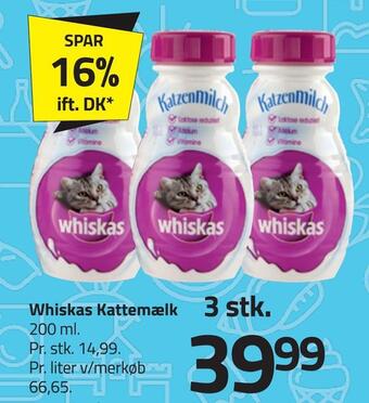 Fleggaard Whiskas kattemælk tilbud