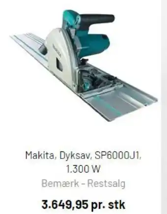 Silvan Makita, Dyksav, SP6000J1, 1.300 W tilbud