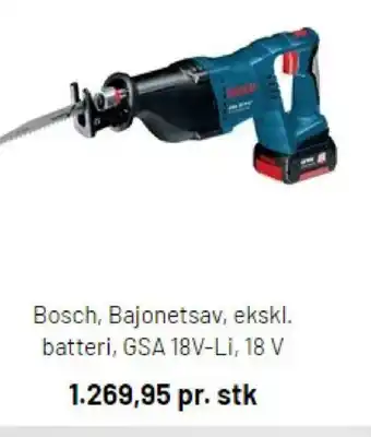 Silvan Bosch, Bajonetsav, ekskl. batteri, GSA 18V-Li, 18 V tilbud