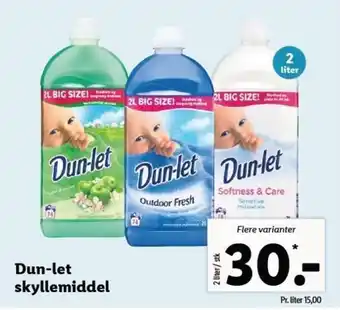Lidl Dun-Let Skyllemiddel 2 Liter tilbud