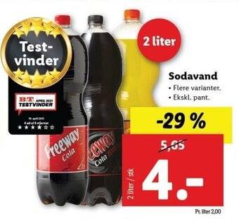 Lidl Sodavand 2 Liter tilbud