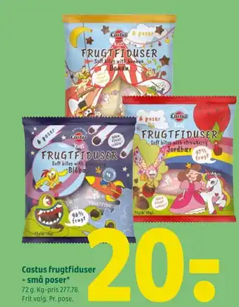 Castus frugtfiduser - små poser* 72 g.
