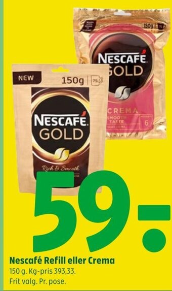 Coop 365 Nescafé Refill eller Crema 150 g. tilbud