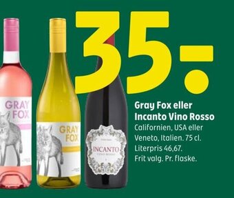 Coop 365 Gray Fox eller Incanto Vino Rosso tilbud