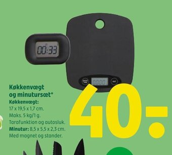 Køkkenvægt og minutursæt*