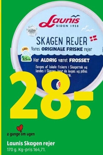Coop 365 Launis Skagen rejer 170 g. tilbud