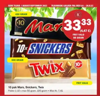 Købmandsgården Twix chokoladebar tilbud