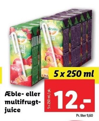 Lidl Solevita æble- eller multifrugtjuice tilbud