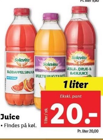 Lidl Solevita juice tilbud