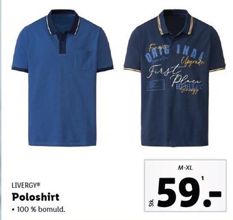 Lidl Livergy poloshirt tilbud