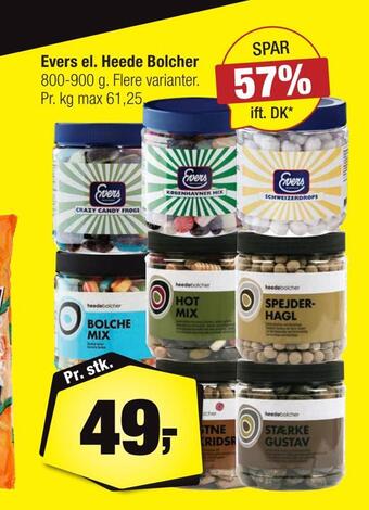 Calle Evers el. heede bolcher tilbud