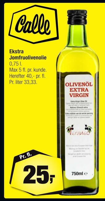 Calle Ekstra jomfruolivenolie tilbud