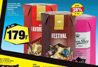 Calle Toms festival, mini favoritter el. anthon berg chocolate selection tilbud