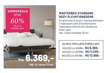 Drømmeland Masterbed standard dozy elevationsseng tilbud