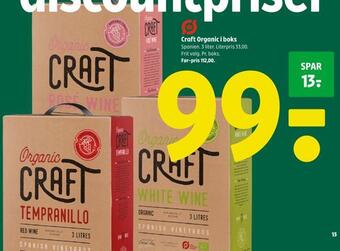 Coop 365 Craft organic i boks tilbud