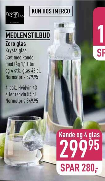 Imerco Zero glas tilbud