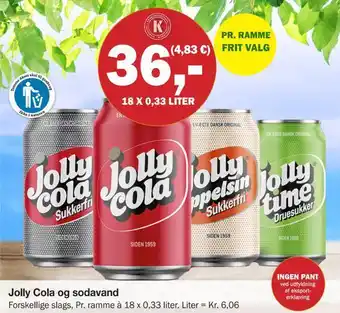 Købmandsgården Jolly cola og sodavand tilbud