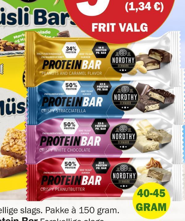 Nordthy protein bar tilbud hos Købmandsgården