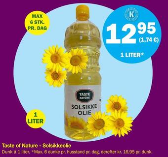 Købmandsgården Taste of nature - solsikkeolie tilbud