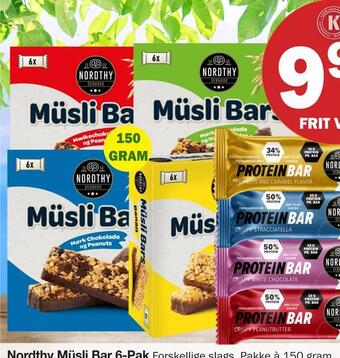 Købmandsgården Nordthy müsli bar 6-pak tilbud