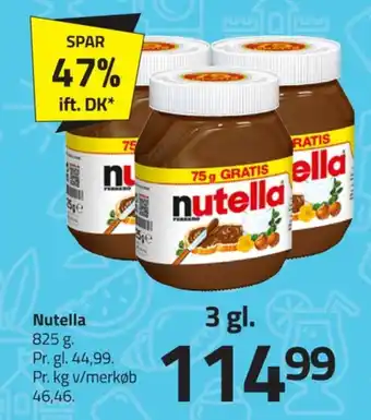 Fleggaard Nutella smørepålæg tilbud