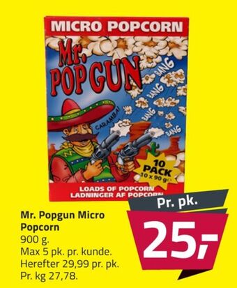 Fleggaard Mr popgun popcorn tilbud