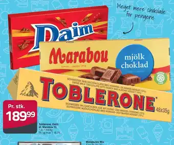 Fleggaard Toblerone chokolade tilbud