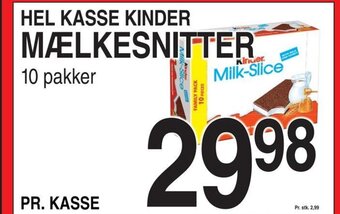 ABC Lavpris HEL KASSE KINDER MÆLKESNITTER tilbud