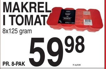 ABC Lavpris MAKREL I TOMAT tilbud