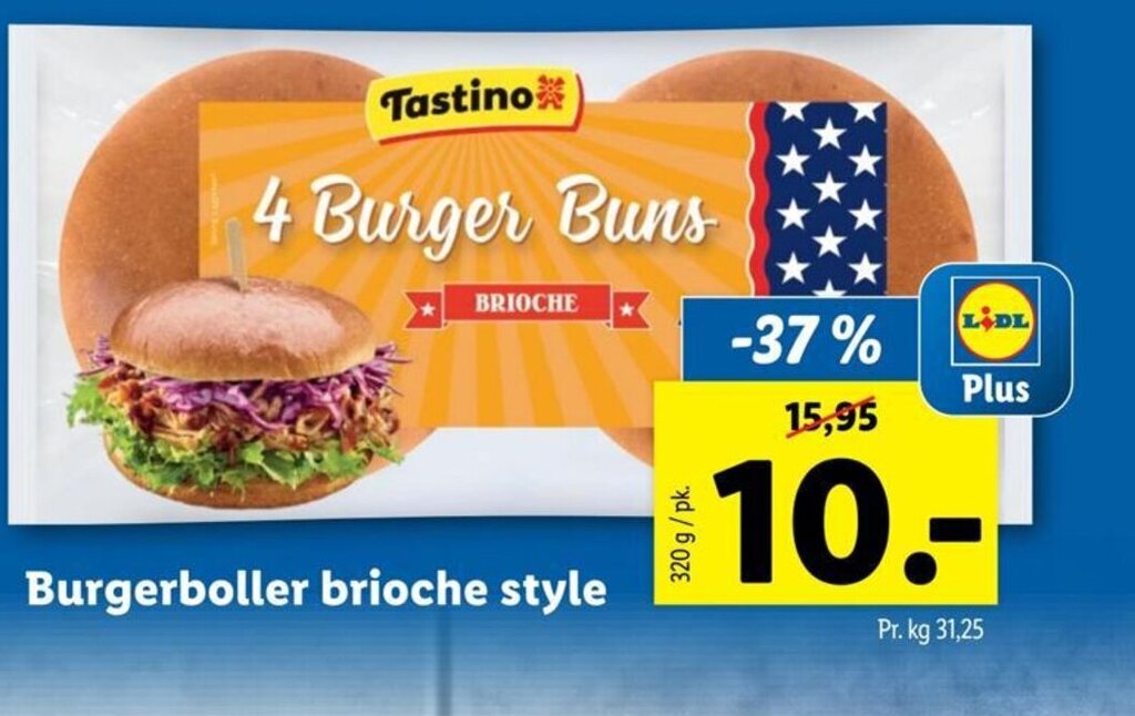 Burgerboller brioche style tilbud hos Lidl