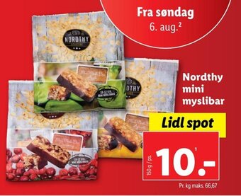 Lidl Nordthy mini myslibar tilbud