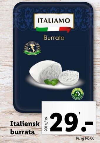 Lidl Italiensk burrata tilbud