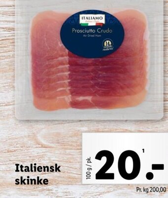 Lidl Italiensk skinke tilbud