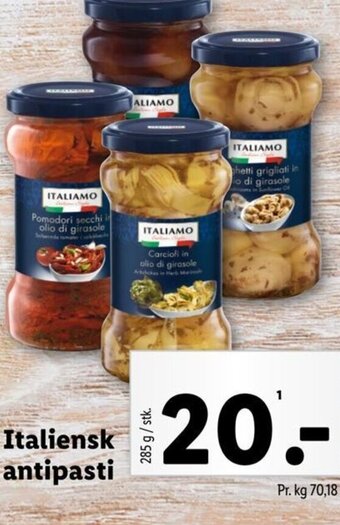 Lidl Italiensk antipasti tilbud