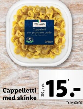 Lidl Cappelletti med skinke tilbud