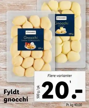 Lidl Fyldt gnocchi tilbud