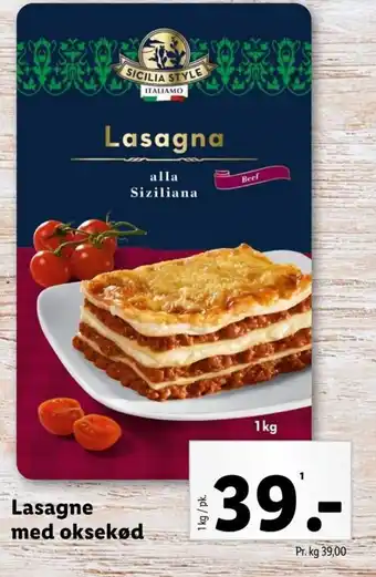 Lidl Lasagne med oksekød tilbud