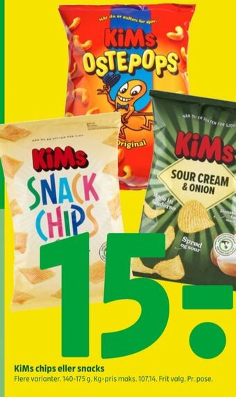 Coop 365 Kims chips tilbud