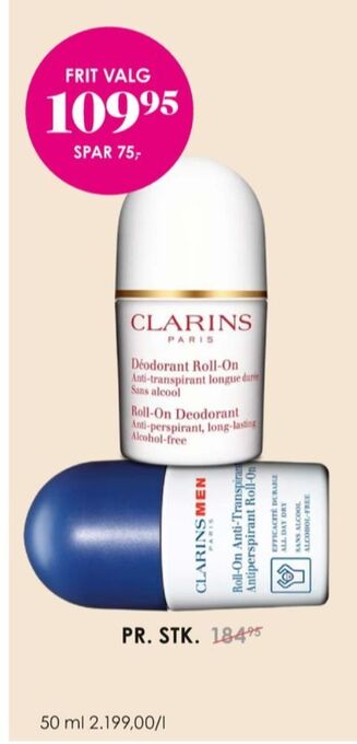 Matas Clarins deo roll-on tilbud