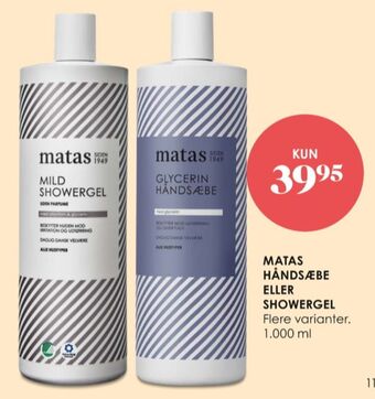 Matas Matas bodyshampoo tilbud