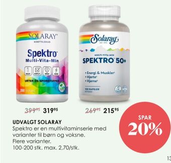 Matas Solaray kosttilskud tilbud